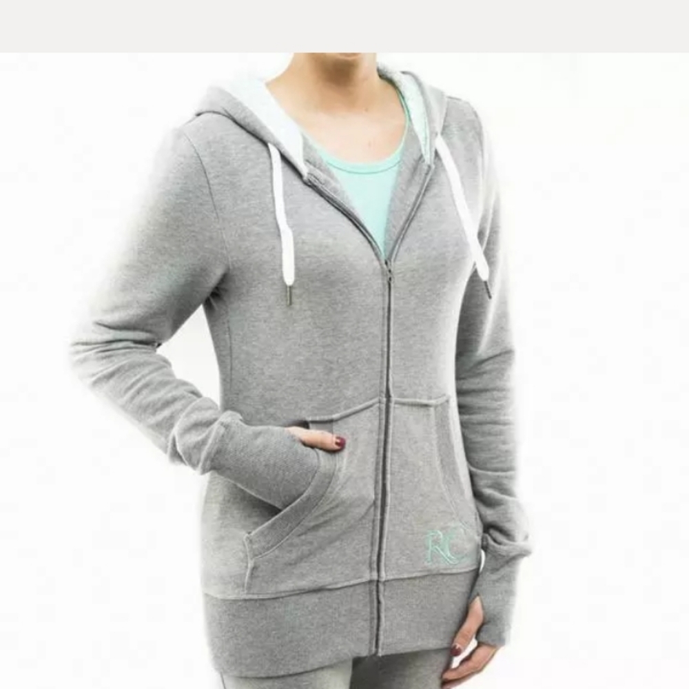 Rustic Cuff Gray & Teal Jacket Medium M